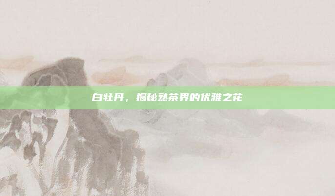 白牡丹,揭秘熟茶界的优雅之花