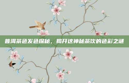 普洱茶色发色探秘,揭开这神秘茶饮的色彩之谜