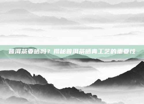 普洱茶要晒吗？揭秘普洱茶晒青工艺的重要性