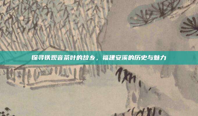 探寻铁观音茶叶的故乡,福建安溪的历史与魅力