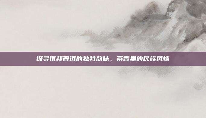 探寻佤邦普洱的独特韵味，茶香里的民族风情