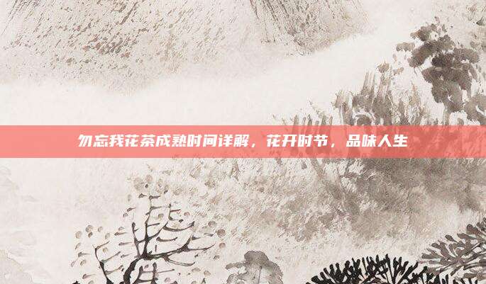 勿忘我花茶成熟时间详解,花开时节,品味人生