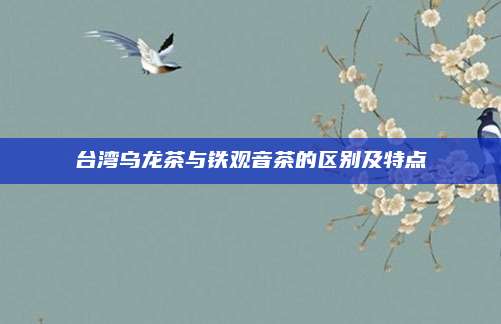 台湾乌龙茶与铁观音茶的区别及特点