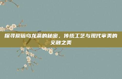 探寻炭培乌龙茶的秘密,传统工艺与现代审美的交融之美