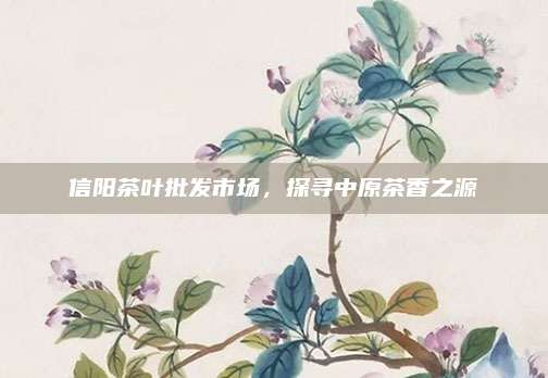 信阳茶叶批发市场，探寻中原茶香之源