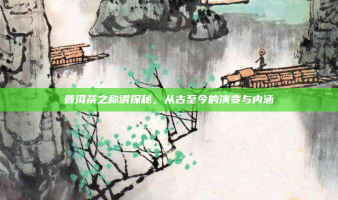 普洱茶之称谓探秘，从古至今的演变与内涵