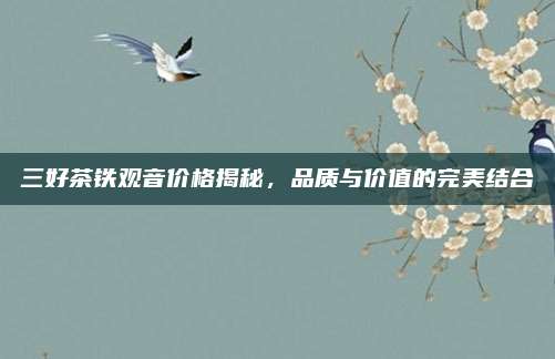 三好茶铁观音价格揭秘，品质与价值的完美结合