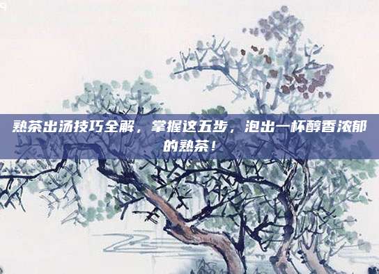熟茶出汤技巧全解，掌握这五步，泡出一杯醇香浓郁的熟茶！