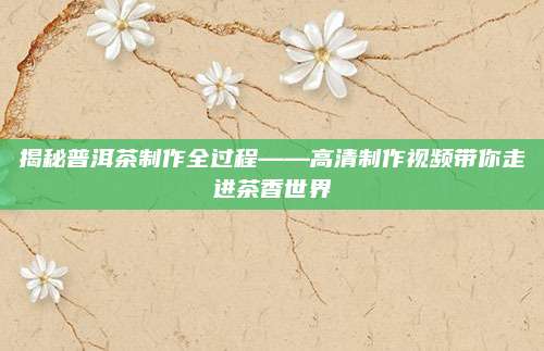 揭秘普洱茶制作全过程——高清制作视频带你走进茶香世界