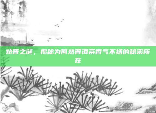熟普之谜，揭秘为何熟普洱茶香气不扬的秘密所在