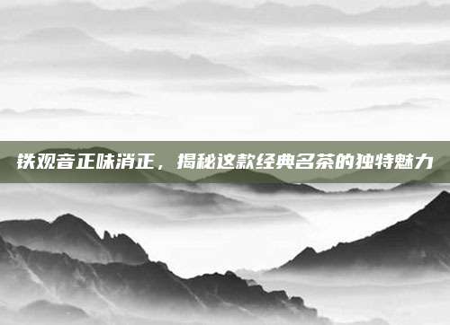铁观音正味消正，揭秘这款经典名茶的独特魅力