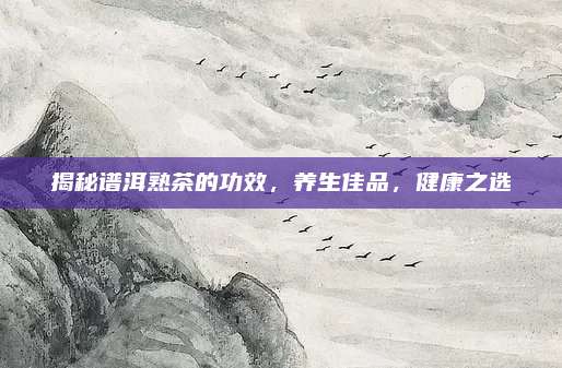 揭秘谱洱熟茶的功效，养生佳品，健康之选