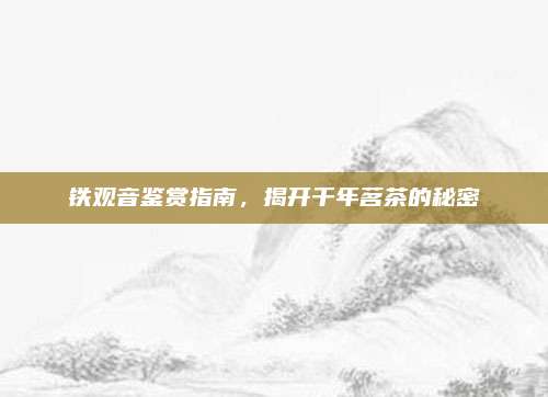 铁观音鉴赏指南，揭开千年茗茶的秘密