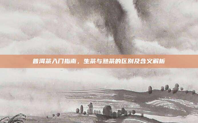 普洱茶入门指南，生茶与熟茶的区别及含义解析