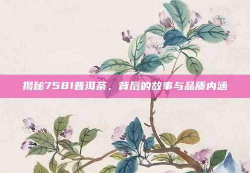 揭秘7581普洱茶,背后的故事与品质内涵