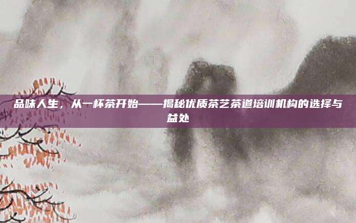 品味人生，从一杯茶开始——揭秘优质茶艺茶道培训机构的选择与益处