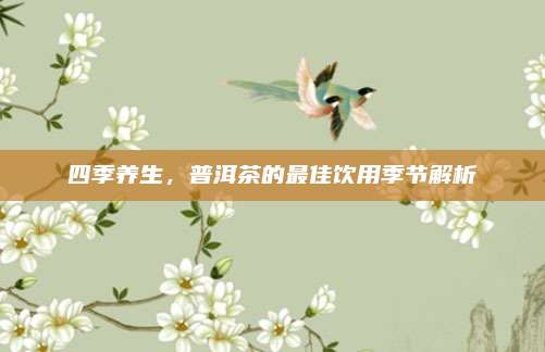 四季养生,普洱茶的最佳饮用季节解析