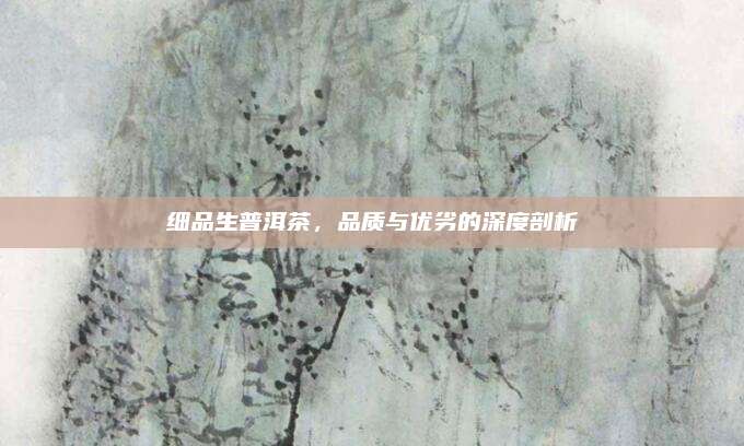 细品生普洱茶，品质与优劣的深度剖析