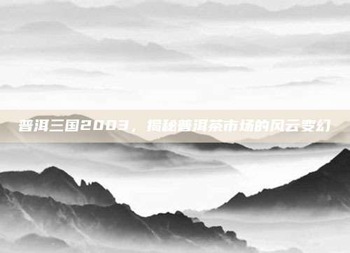 普洱三国2003,揭秘普洱茶市场的风云变幻