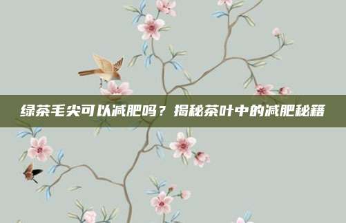 绿茶毛尖可以减肥吗？揭秘茶叶中的减肥秘籍