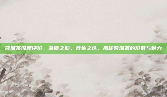 普洱茶深度评价，品质之韵，养生之选，揭秘普洱茶的价值与魅力