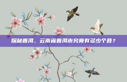 探秘普洱,云南省普洱市究竟有多少个县?