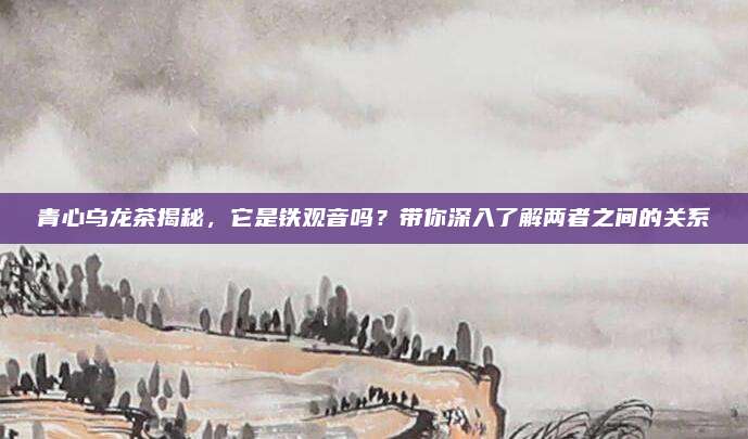 青心乌龙茶揭秘,它是铁观音吗?带你深入了解两者之间的关系