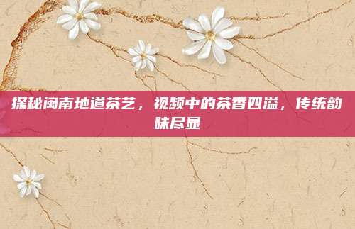 探秘闽南地道茶艺,视频中的茶香四溢,传统韵味尽显