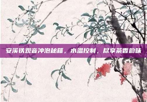 安溪铁观音冲泡秘籍，水温控制，尽享茶香韵味