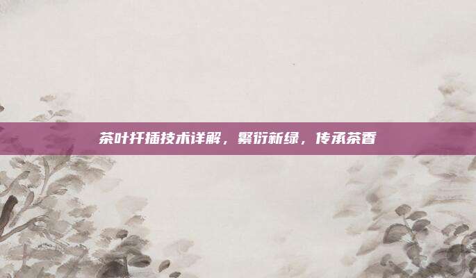 茶叶扦插技术详解,繁衍新绿,传承茶香