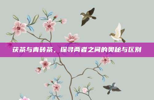 茯茶与青砖茶，探寻两者之间的奥秘与区别