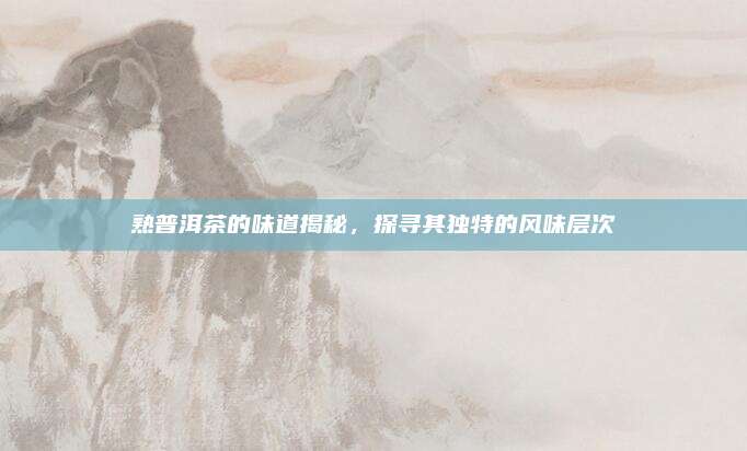 熟普洱茶的味道揭秘，探寻其独特的风味层次