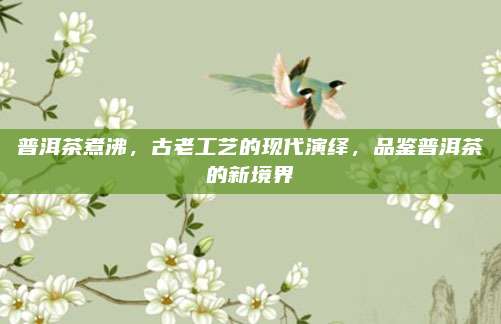 普洱茶煮沸，古老工艺的现代演绎，品鉴普洱茶的新境界