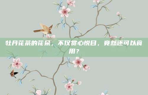 牡丹花茶的花朵，不仅赏心悦目，竟然还可以食用？