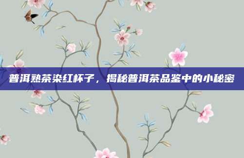 普洱熟茶染红杯子，揭秘普洱茶品鉴中的小秘密