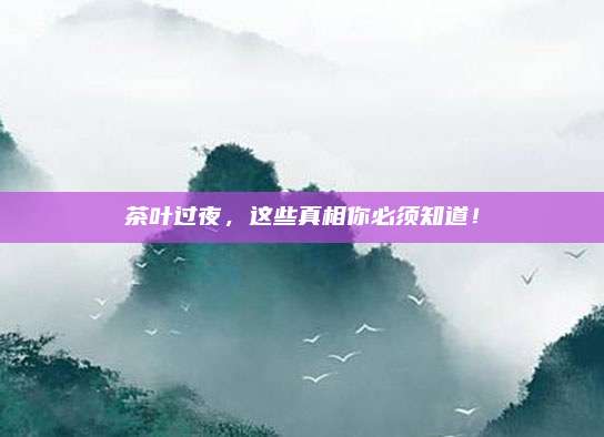 茶叶过夜，这些真相你必须知道！