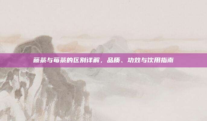 藤茶与莓茶的区别详解,品质、功效与饮用指南