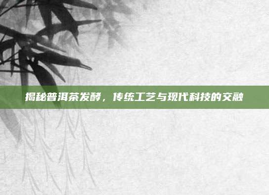 揭秘普洱茶发酵，传统工艺与现代科技的交融