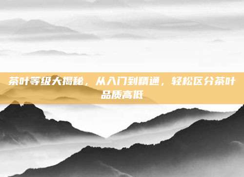 茶叶等级大揭秘，从入门到精通，轻松区分茶叶品质高低