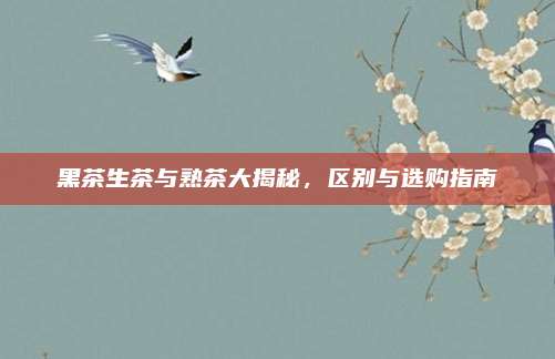 黑茶生茶与熟茶大揭秘，区别与选购指南