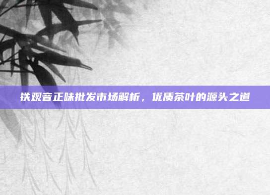 铁观音正味批发市场解析，优质茶叶的源头之道