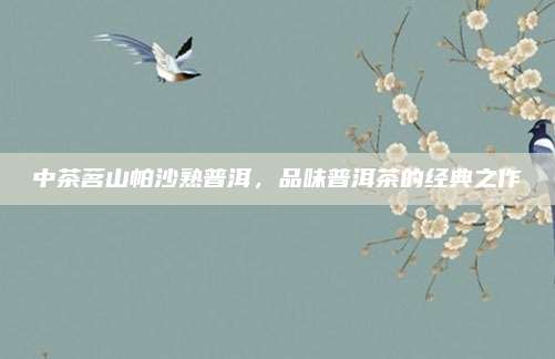 中茶茗山帕沙熟普洱，品味普洱茶的经典之作