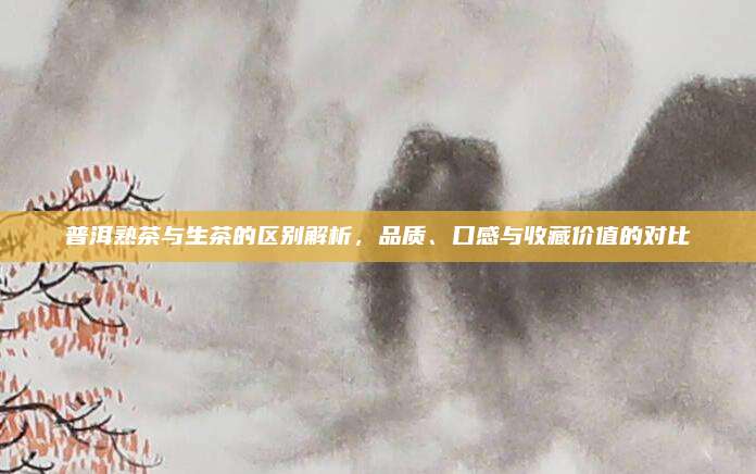 普洱熟茶与生茶的区别解析，品质、口感与收藏价值的对比