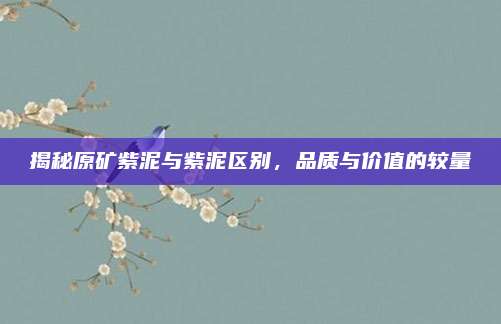 揭秘原矿紫泥与紫泥区别，品质与价值的较量