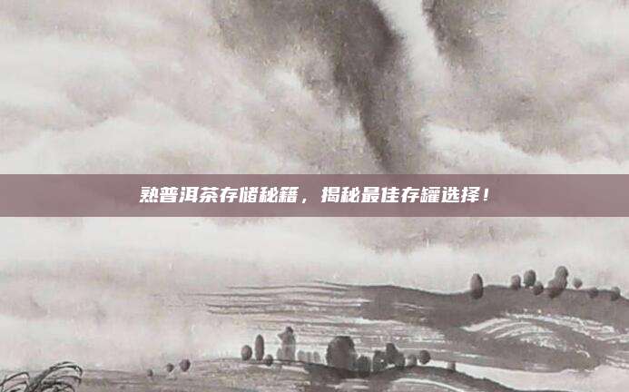 熟普洱茶存储秘籍，揭秘最佳存罐选择！