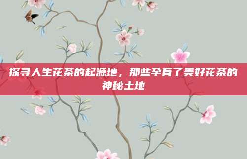 探寻人生花茶的起源地，那些孕育了美好花茶的神秘土地