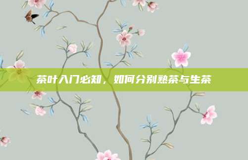 茶叶入门必知，如何分别熟茶与生茶
