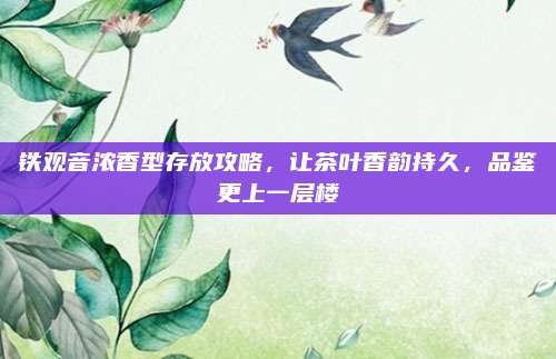 铁观音浓香型存放攻略，让茶叶香韵持久，品鉴更上一层楼