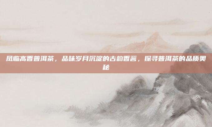 凤临高香普洱茶，品味岁月沉淀的古韵香茗，探寻普洱茶的品质奥秘