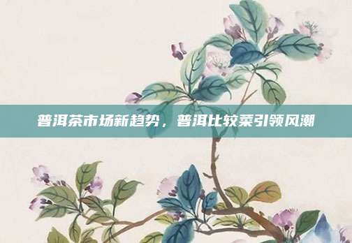 普洱茶市场新趋势,普洱比较菜引领风潮